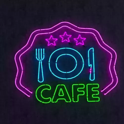 Cafe And Food Neon Sign