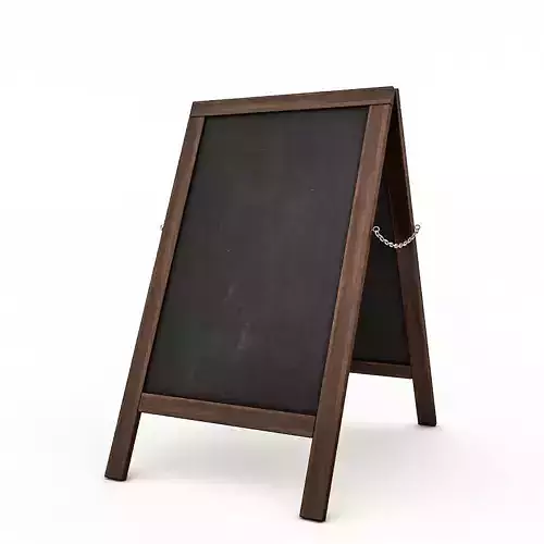 Cafe Sign Low-poly 3D model