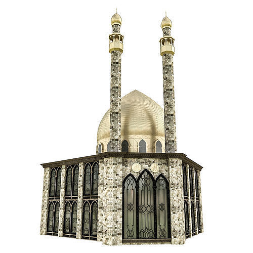Arab Mosque Low-poly 3D model