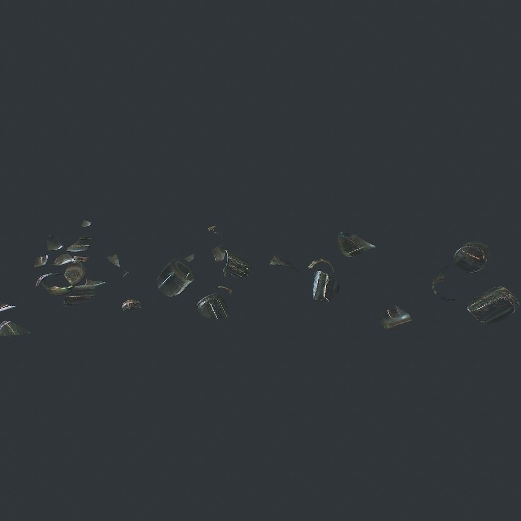 Jar fractured Low-poly 3D model_5