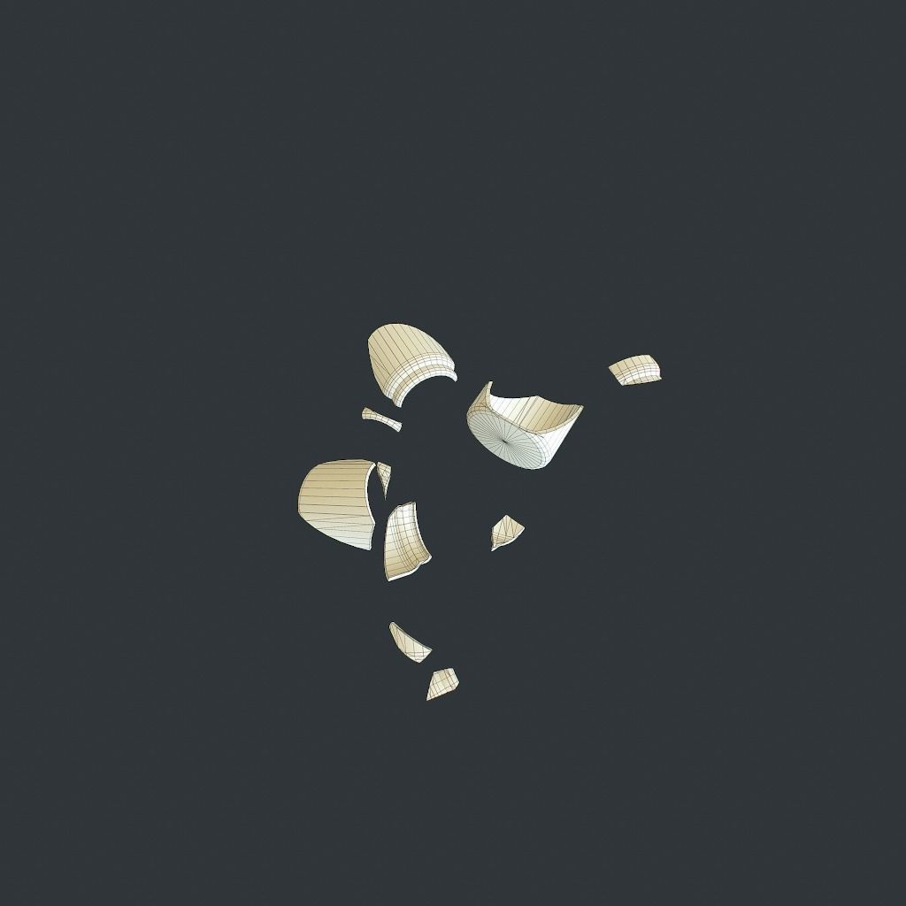 Jar fractured Low-poly 3D model_18