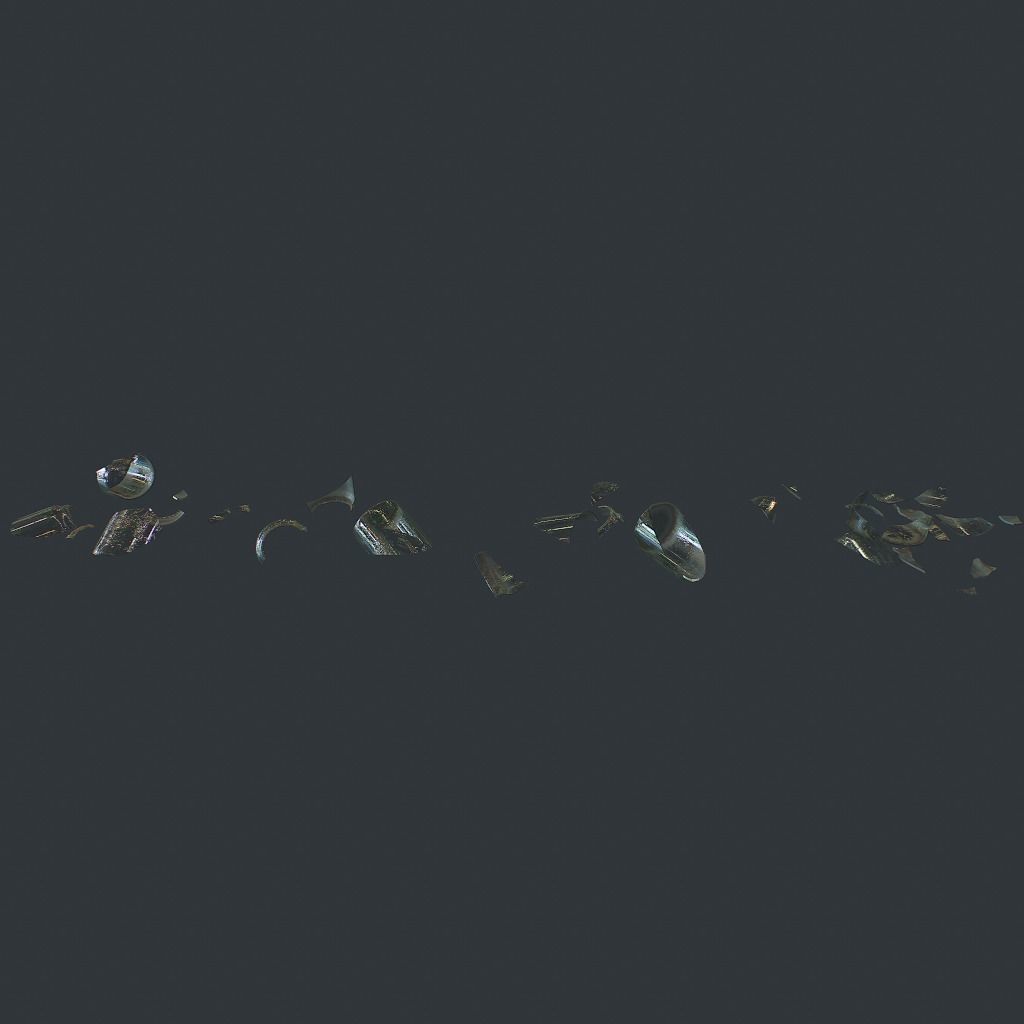 Jar fractured Low-poly 3D model_6