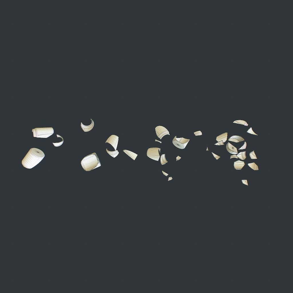 Jar fractured Low-poly 3D model_15