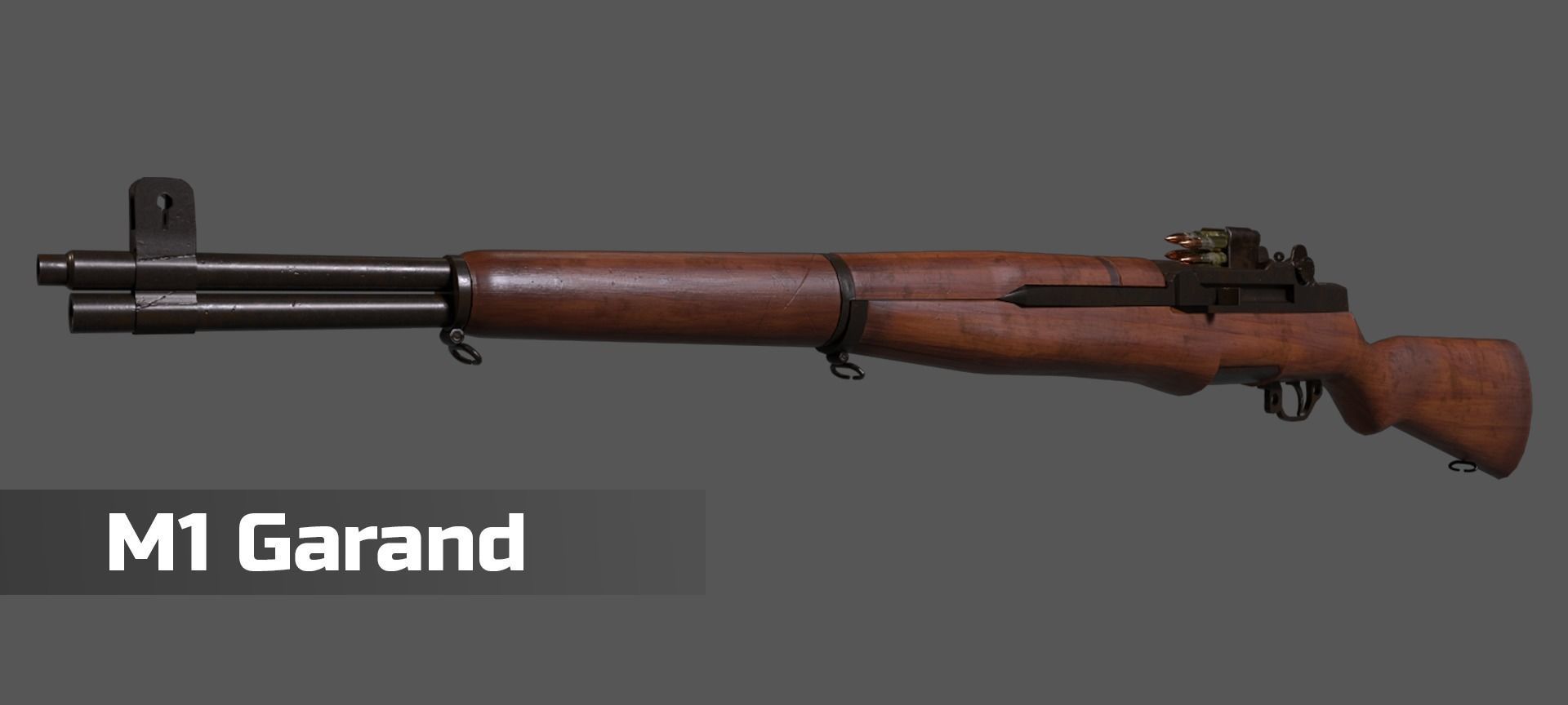 M1 Garand and Magazine Game Ready Assets Low-poly 3D model_2