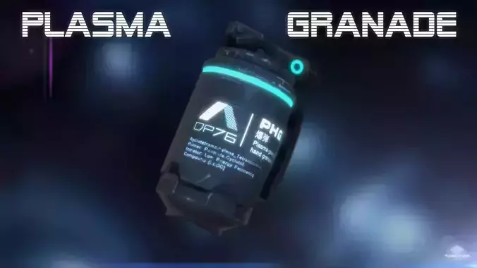 Plasma-Powered Hand Grenade Low-poly 3D model