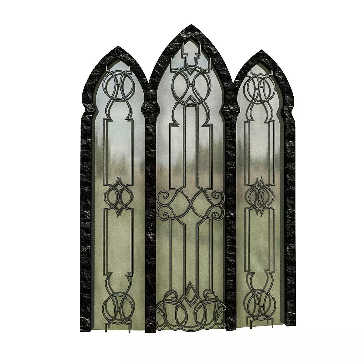 Mosque Entrance Low-poly 3D model_0