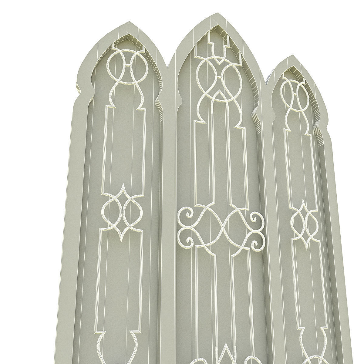 Mosque Entrance Low-poly 3D model_4