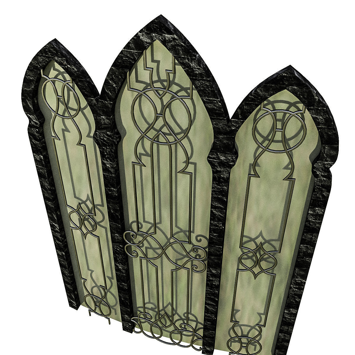 Mosque Entrance Low-poly 3D model_2