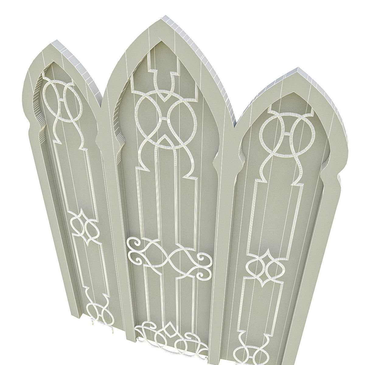 Mosque Entrance Low-poly 3D model_5