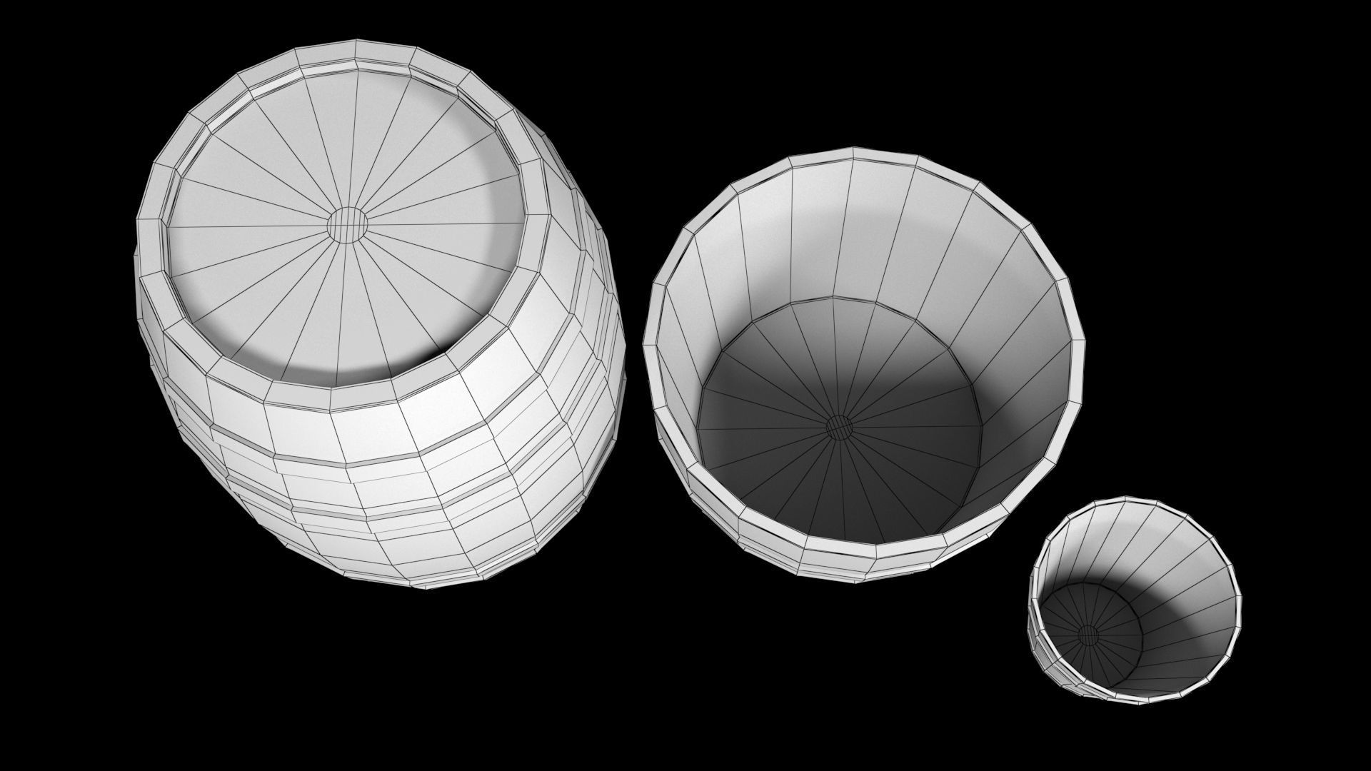 old Wooden Barrel Free low-poly 3D model_9