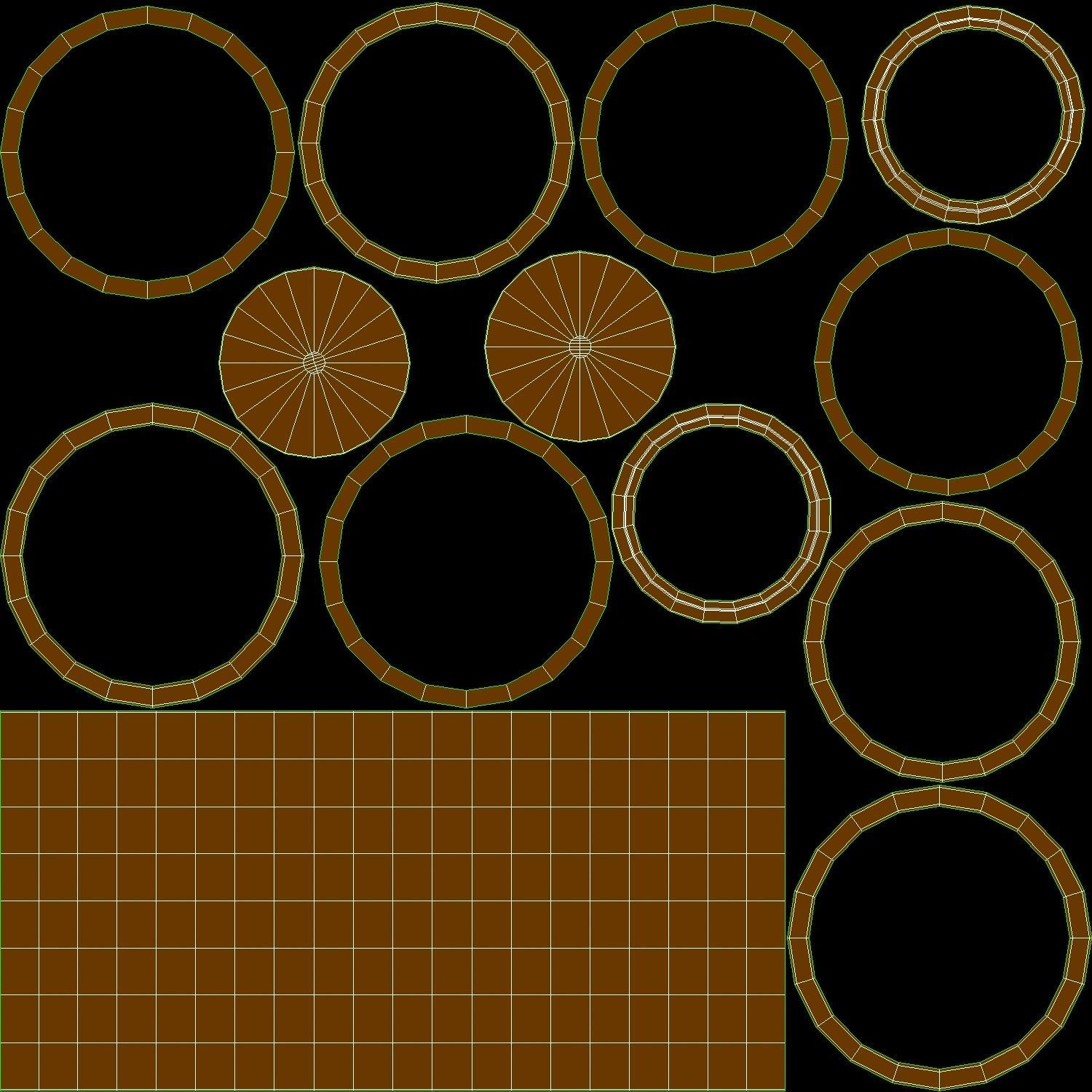 old Wooden Barrel Free low-poly 3D model_10