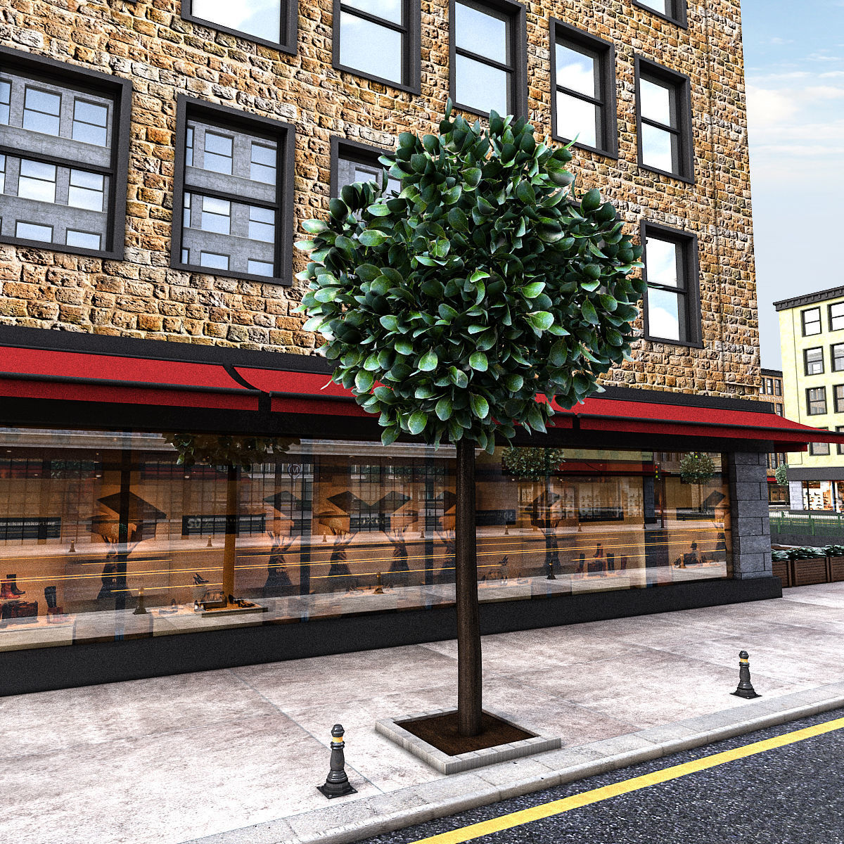 Modular City Low-poly 3D model_3