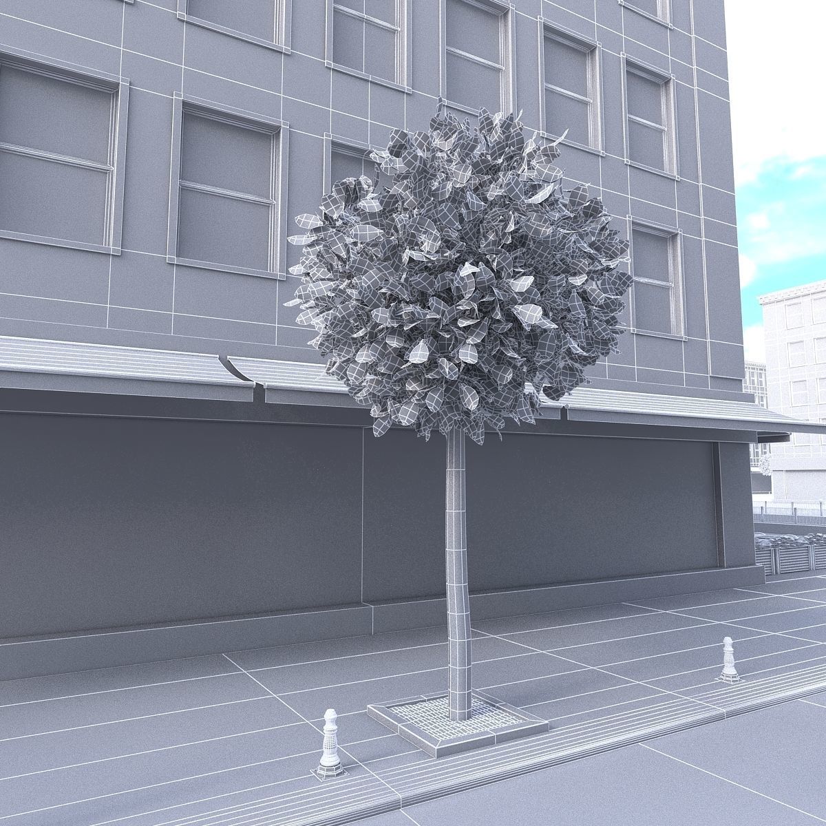 Modular City Low-poly 3D model_21