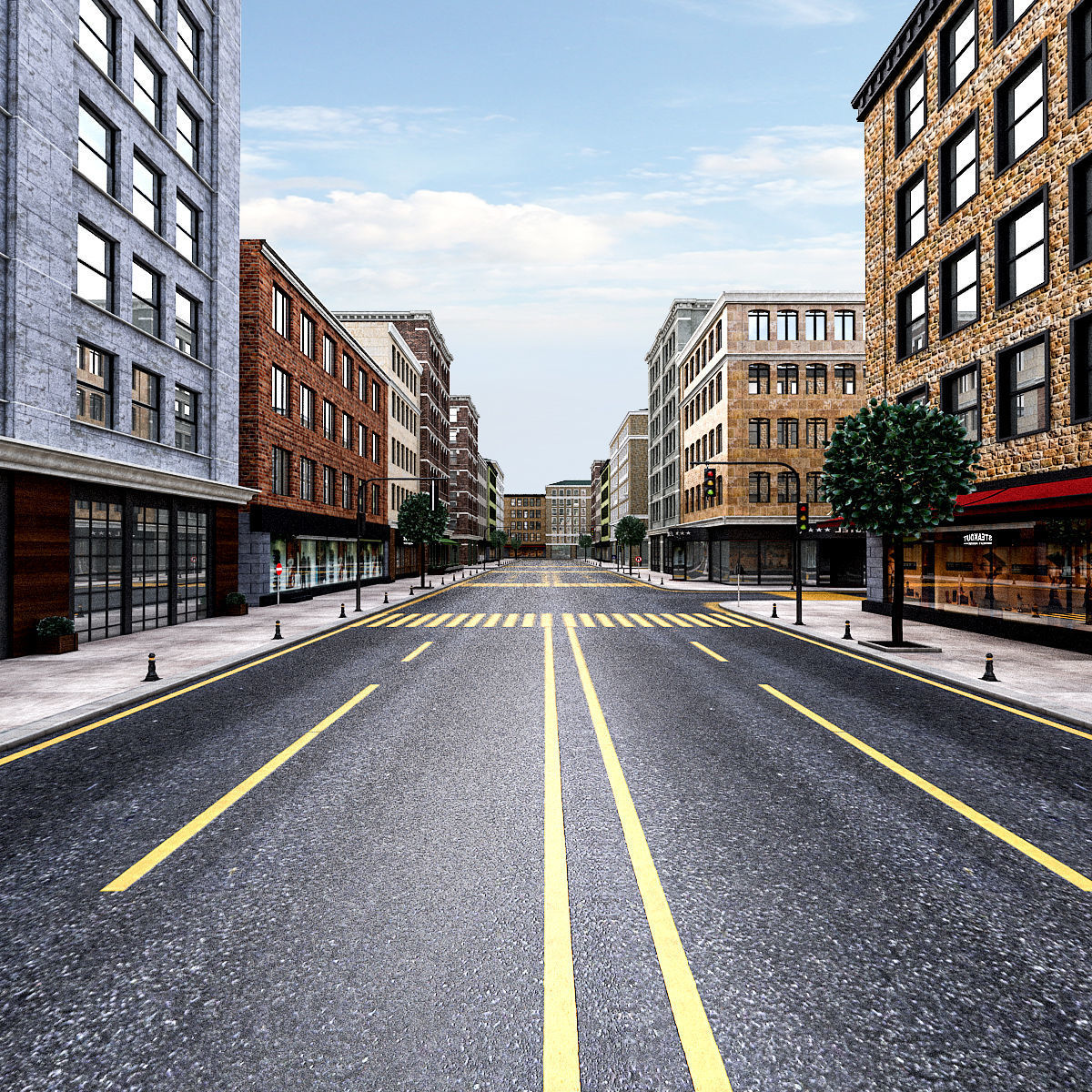 Modular City Low-poly 3D model_2