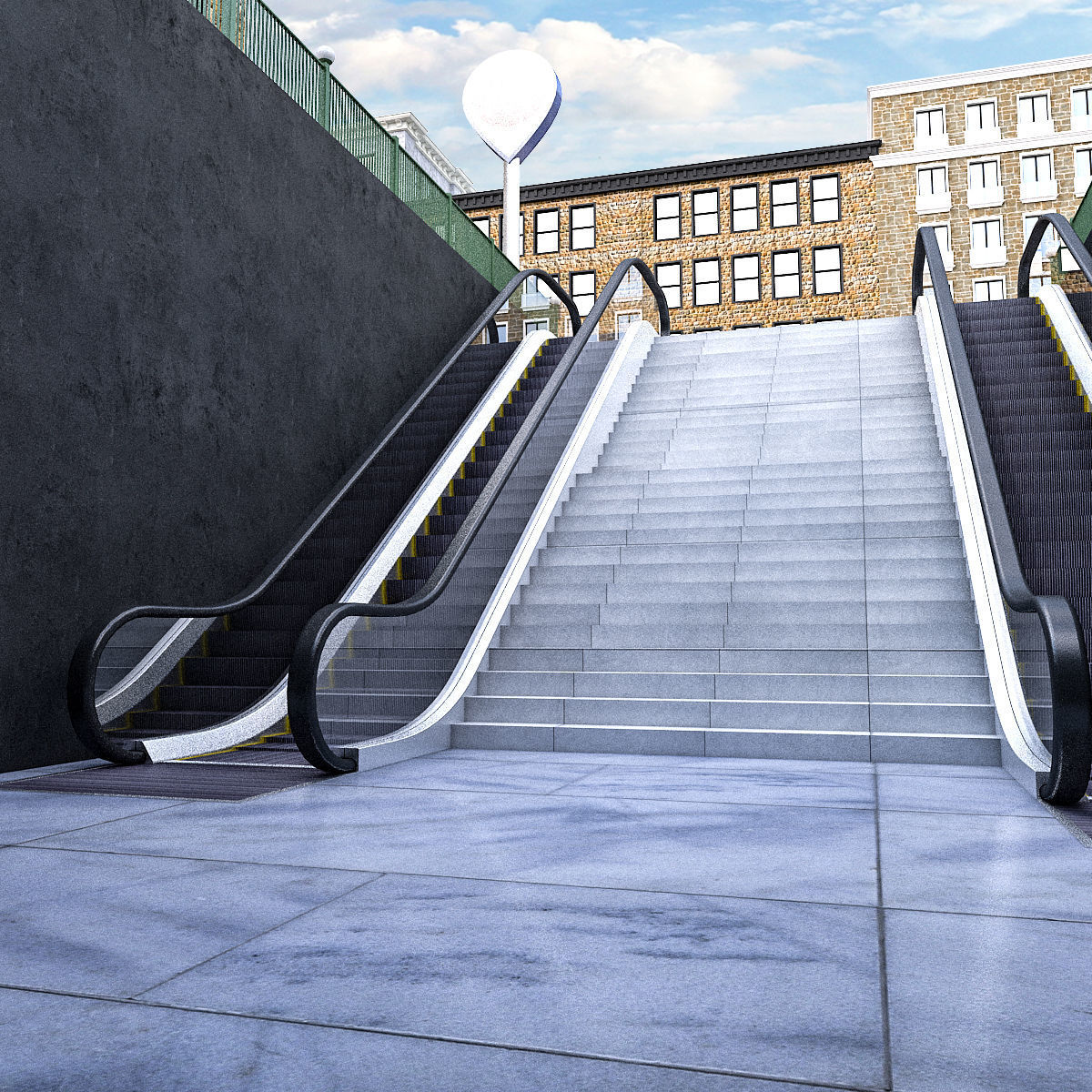 Modular City Low-poly 3D model_13