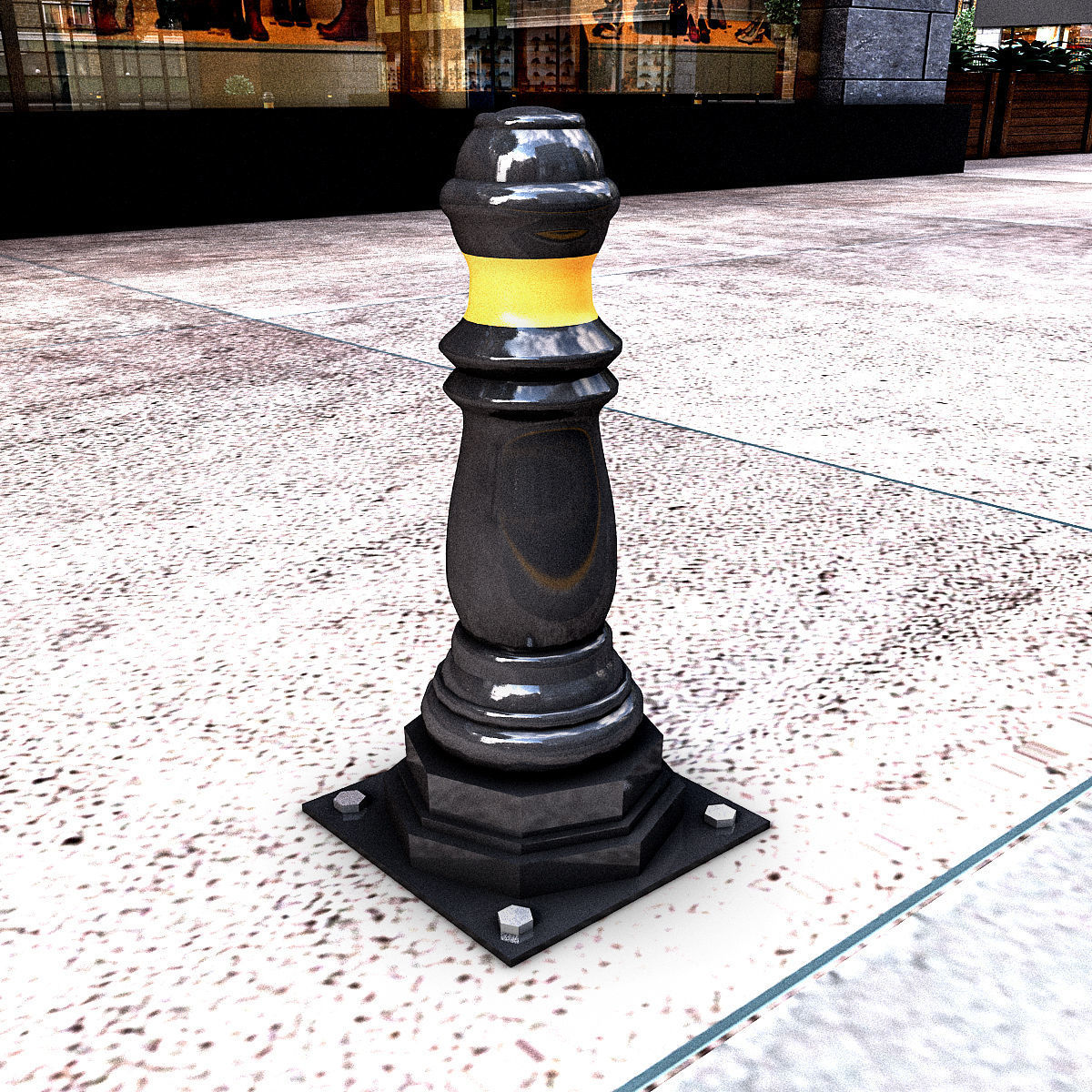 Modular City Low-poly 3D model_4