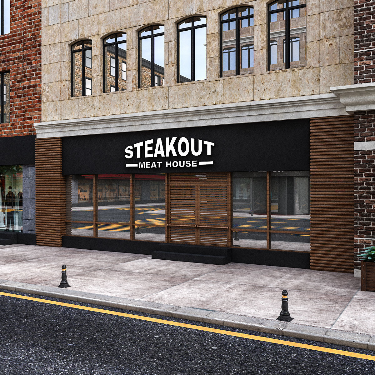 Modular City Low-poly 3D model_10