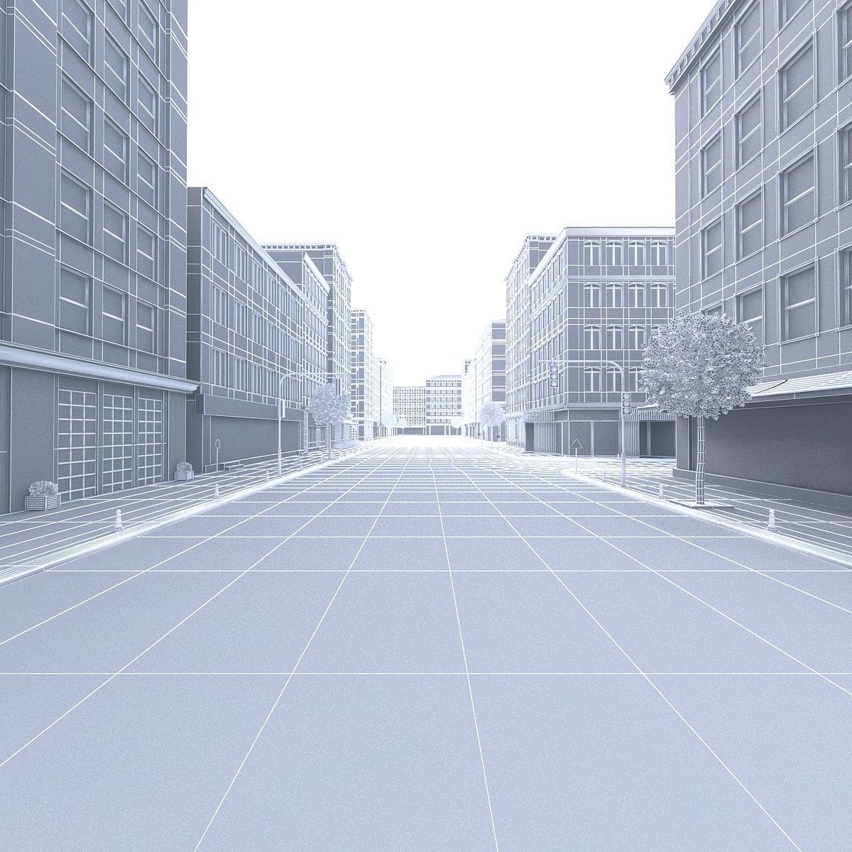 Modular City Low-poly 3D model_20