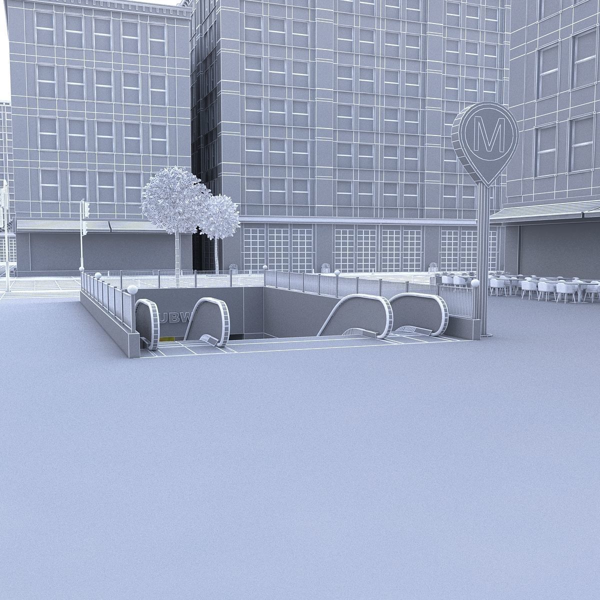 Modular City Low-poly 3D model_29