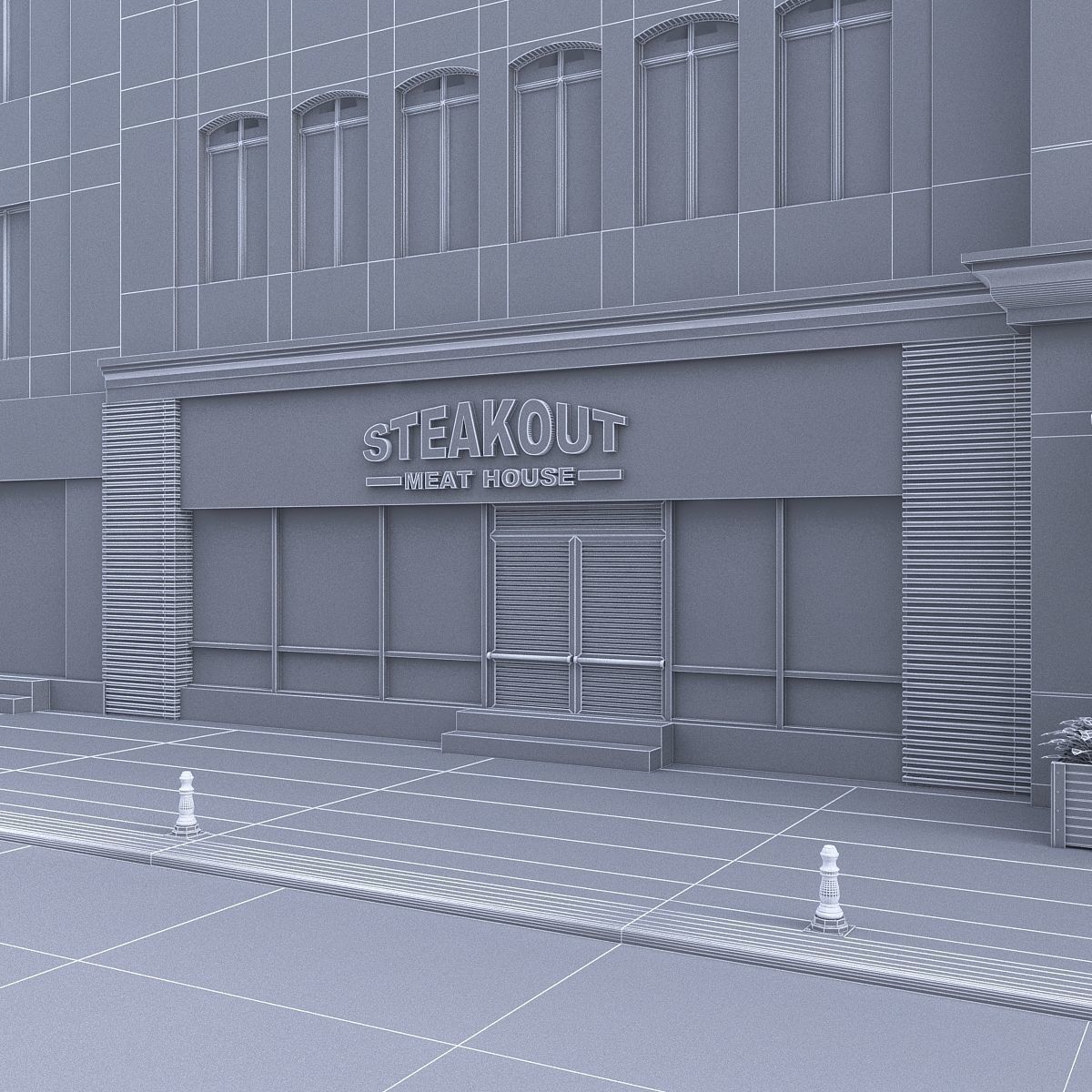 Modular City Low-poly 3D model_28