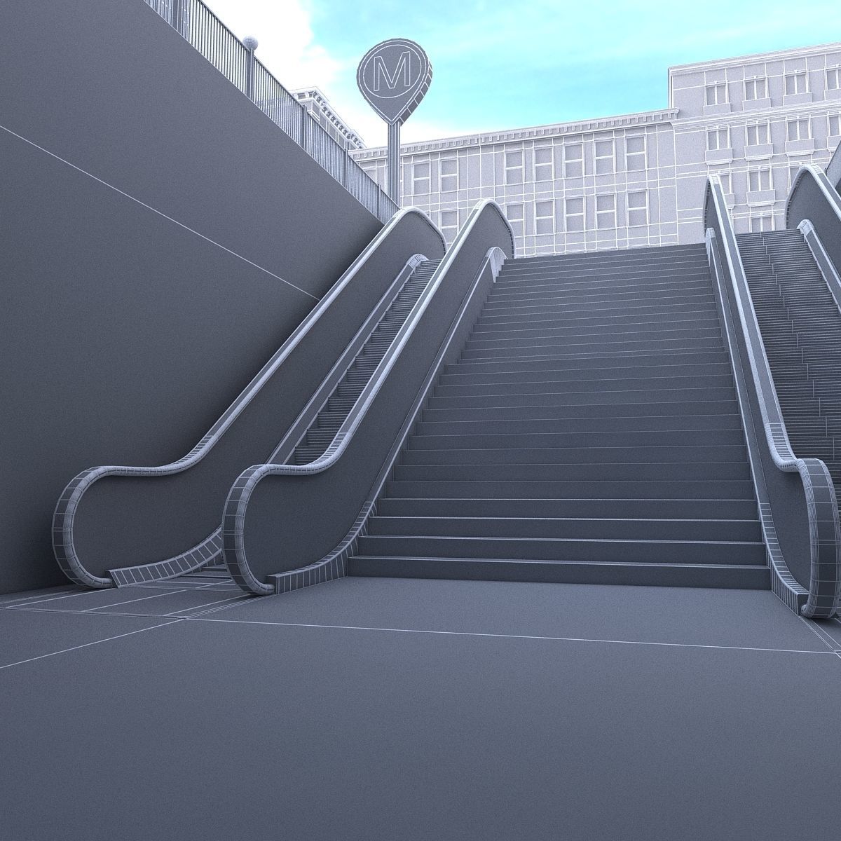 Modular City Low-poly 3D model_31