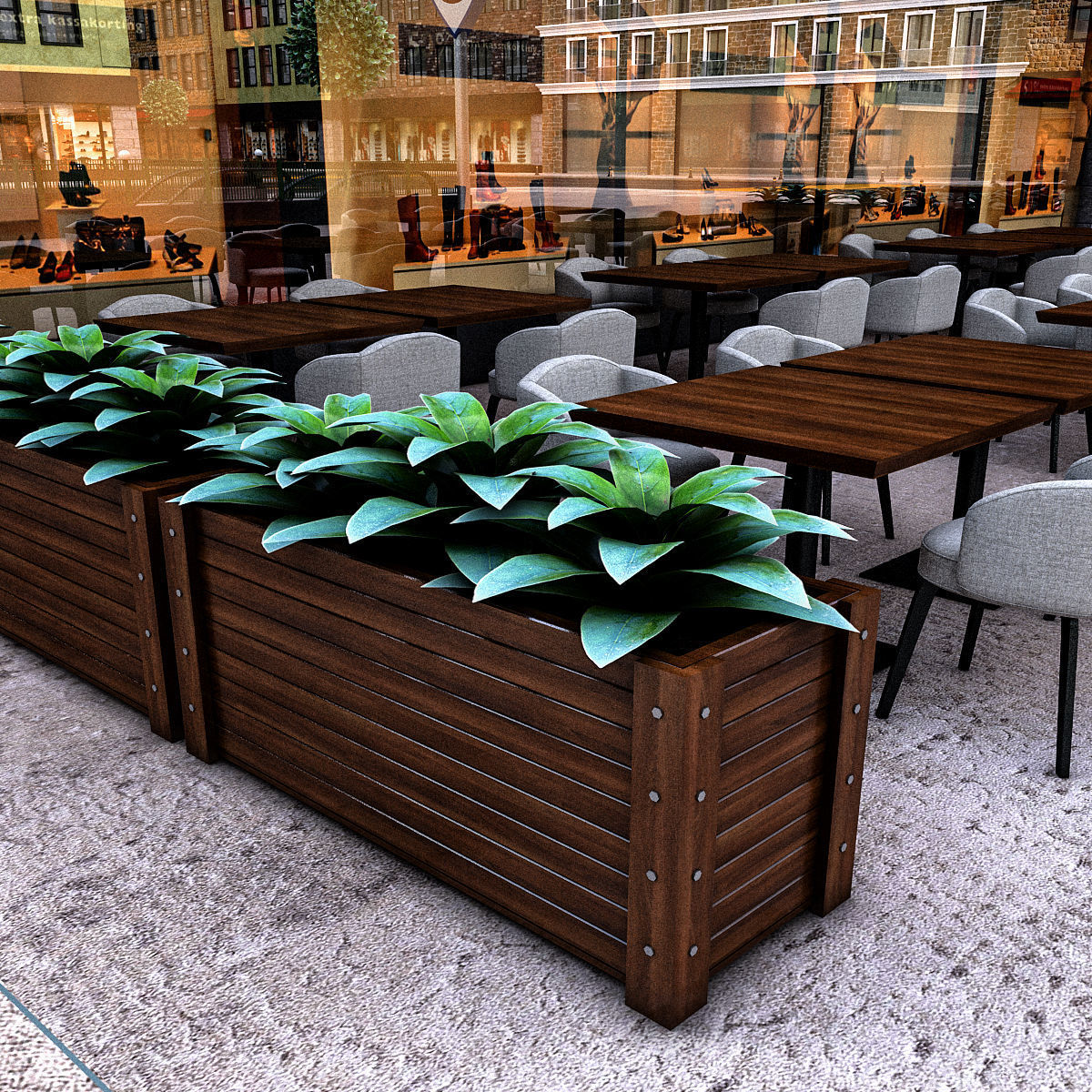 Modular City Low-poly 3D model_5