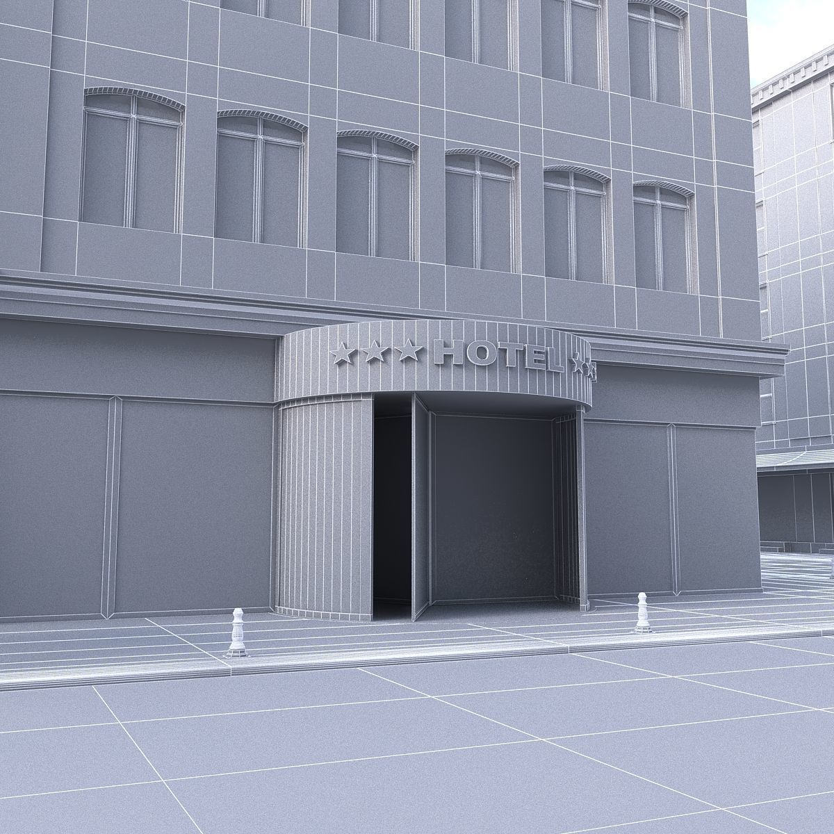 Modular City Low-poly 3D model_25