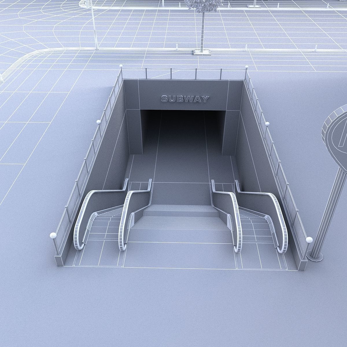 Modular City Low-poly 3D model_30