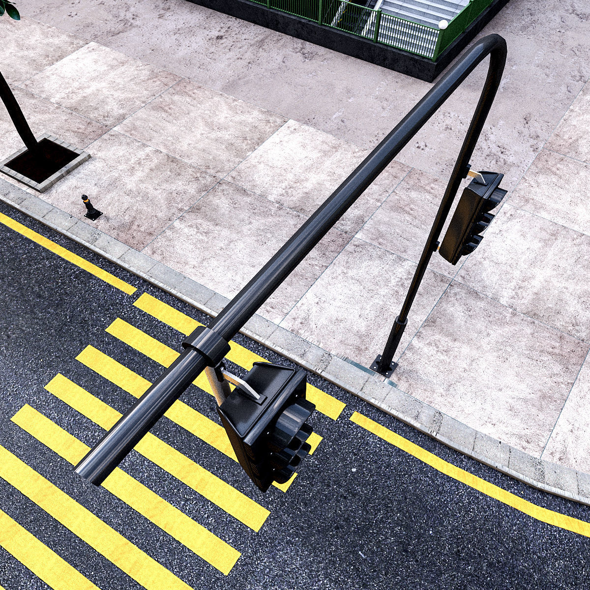 Modular City Low-poly 3D model_15