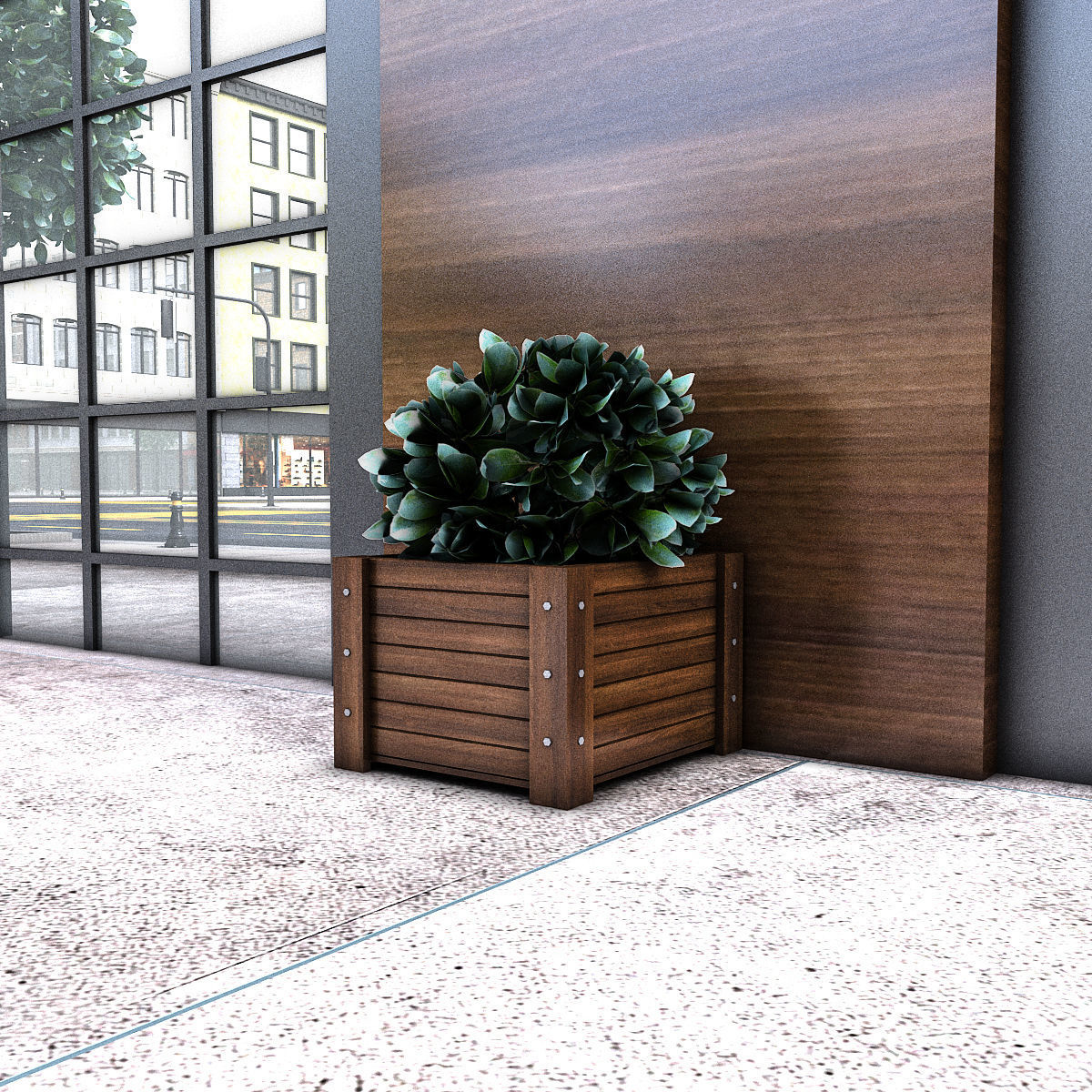 Modular City Low-poly 3D model_8