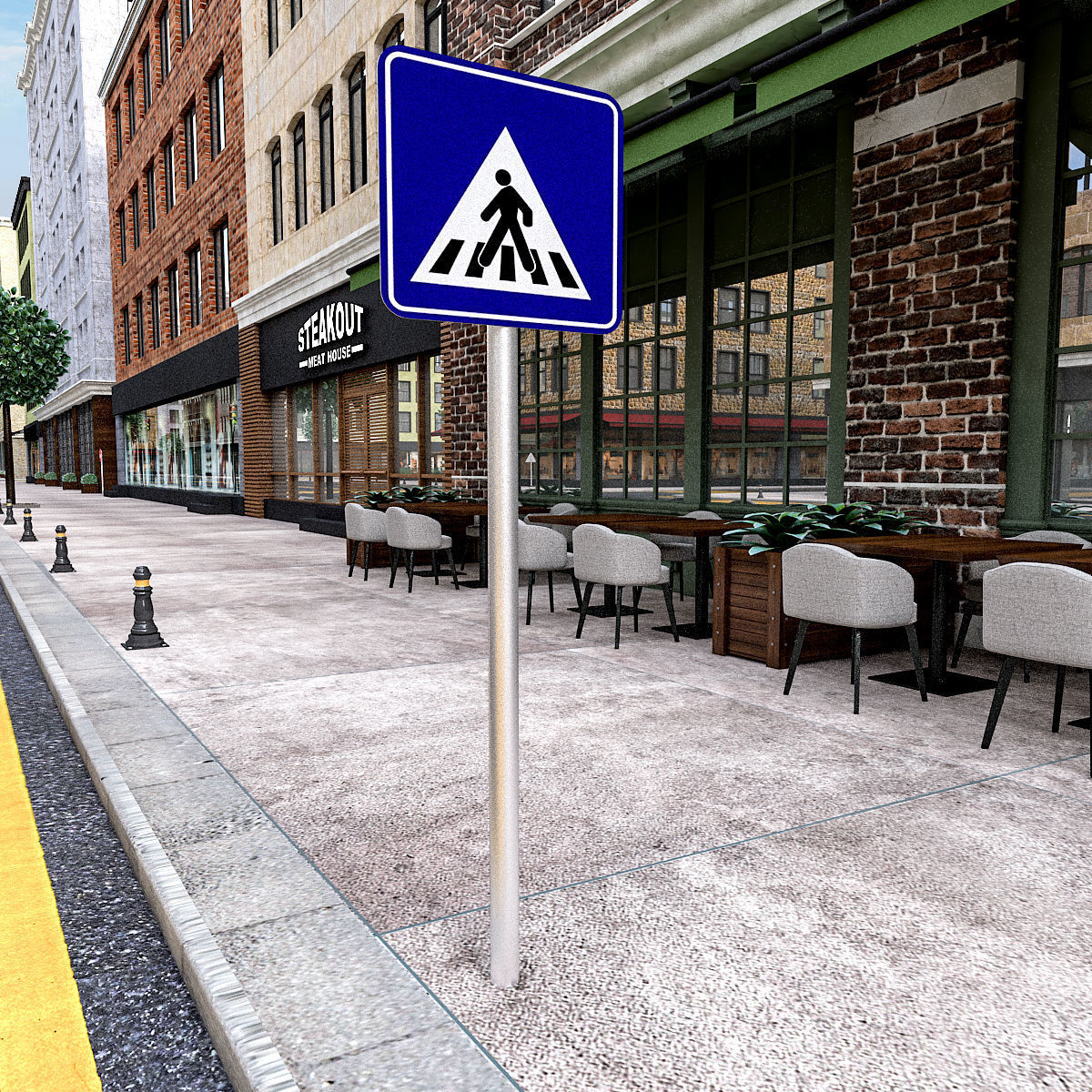 Modular City Low-poly 3D model_17