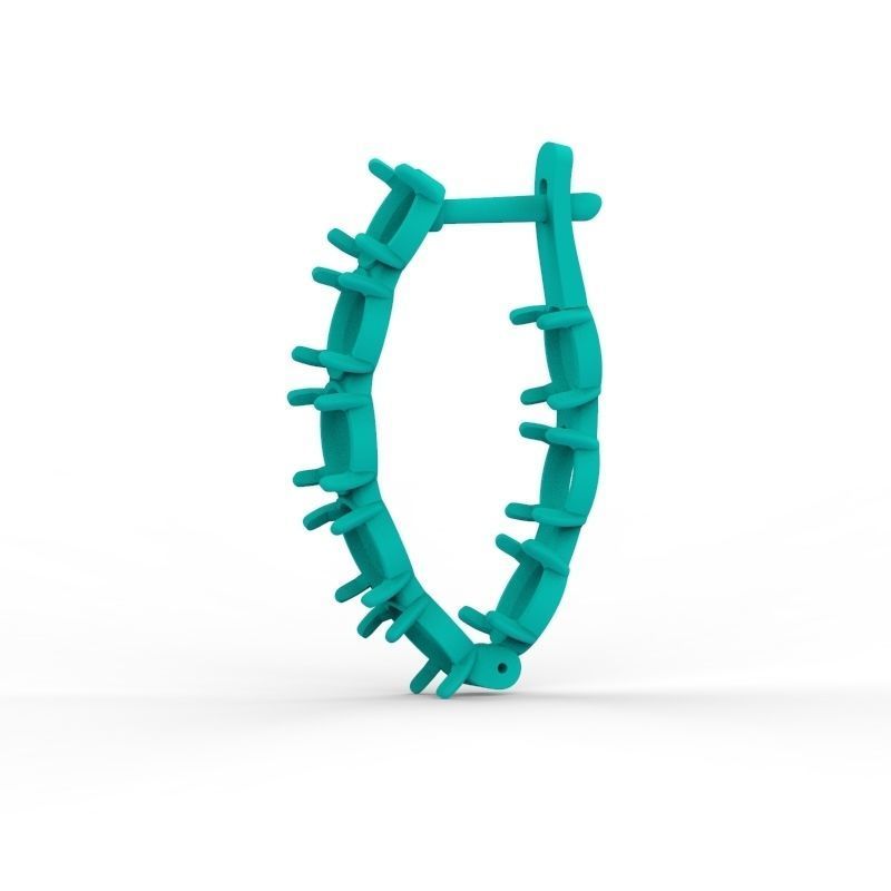 Women Earrings  with gems 3dm stl CAD 3D print model_19