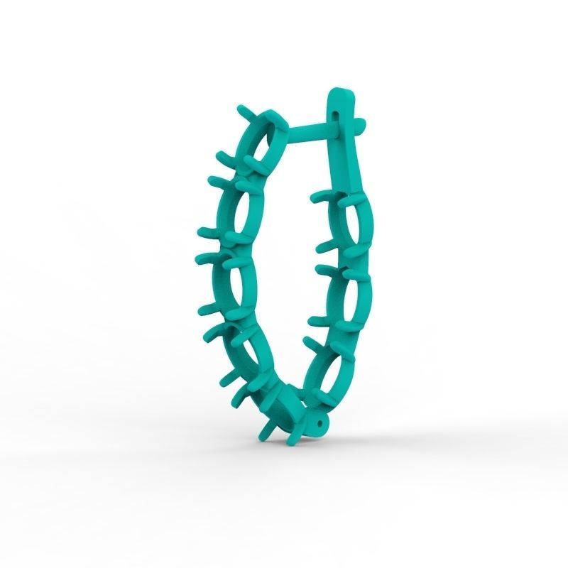 Women Earrings  with gems 3dm stl CAD 3D print model_18