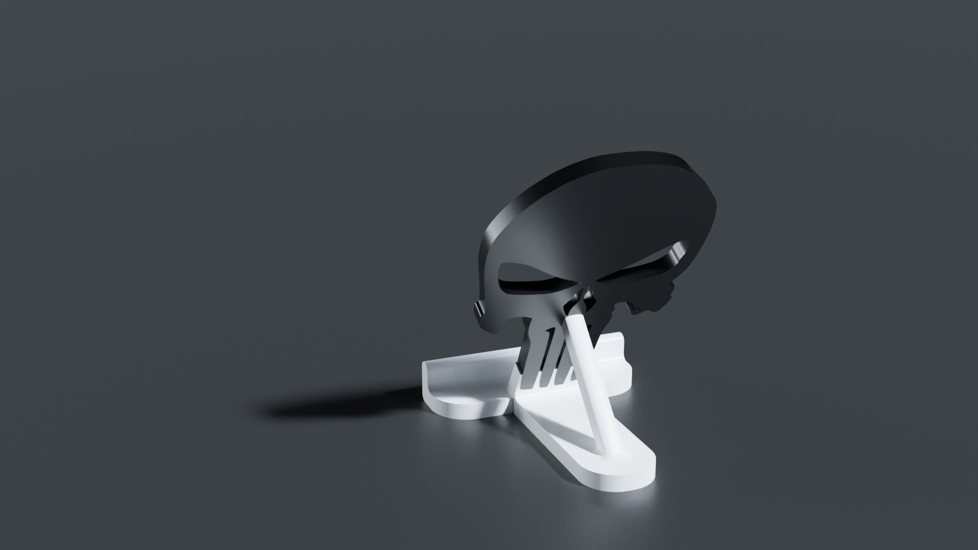 Punisher Skull Smartphone Stand 3D print model_7