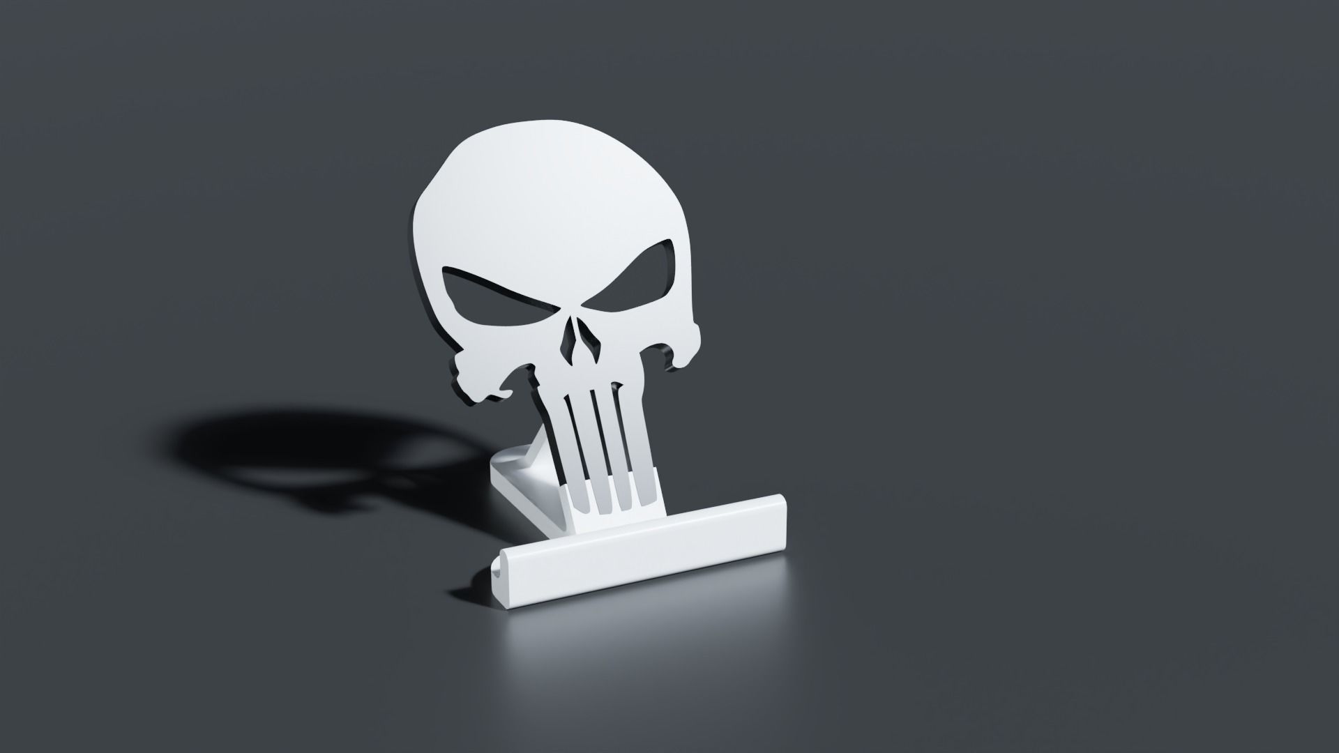 Punisher Skull Smartphone Stand 3D print model_2