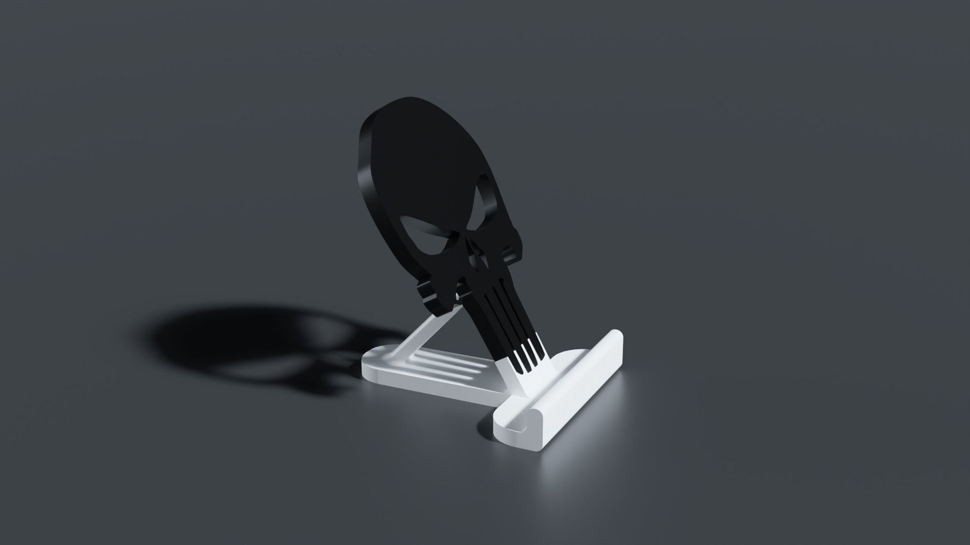 Punisher Skull Smartphone Stand 3D print model_3