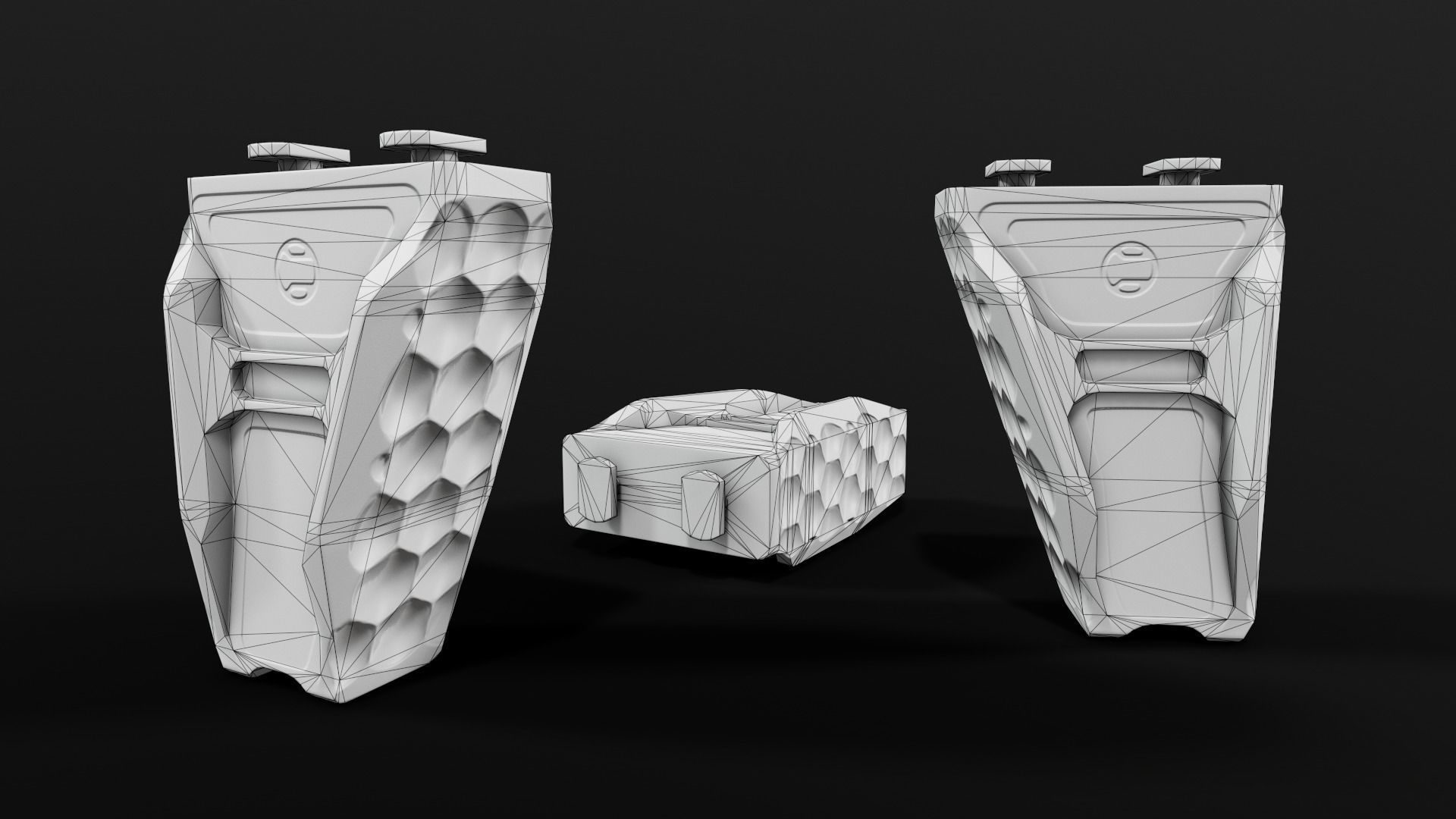 Railscales Anchor MLOK Vertical Grip Low-poly 3D model_3