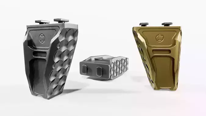 Railscales Anchor MLOK Vertical Grip Low-poly 3D model
