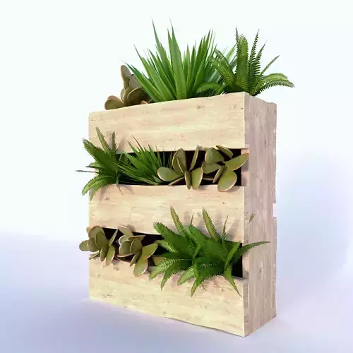 Planter Wodden Box   3D model