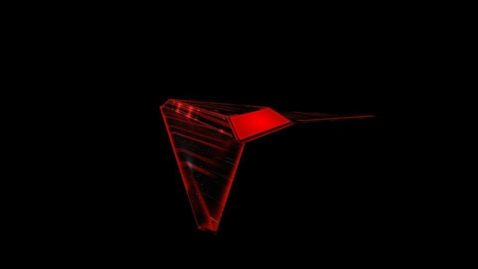 Delion letter v Low-poly 3D model_4