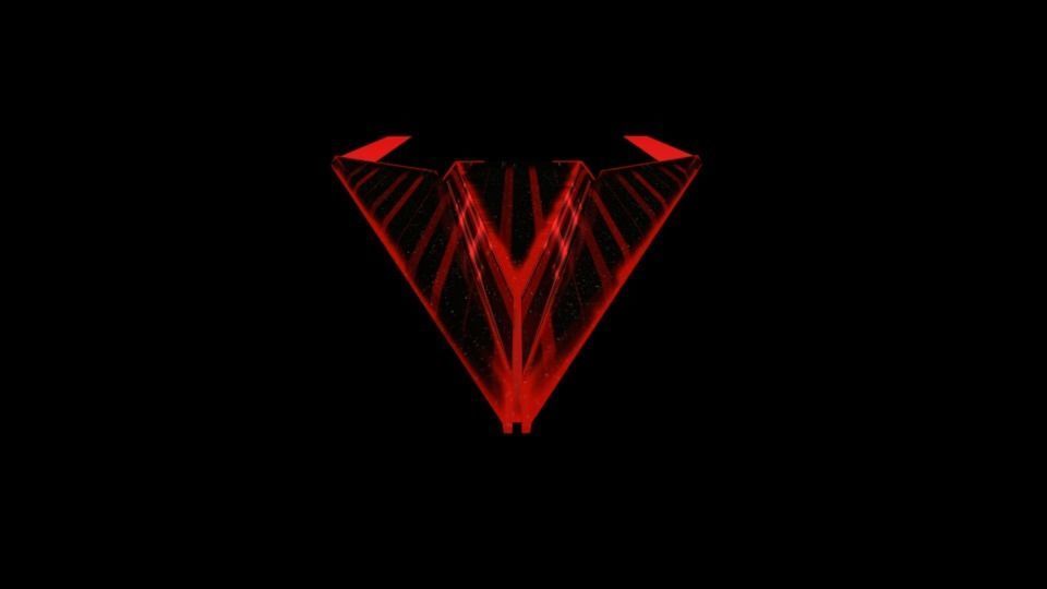 Delion letter v Low-poly 3D model_1