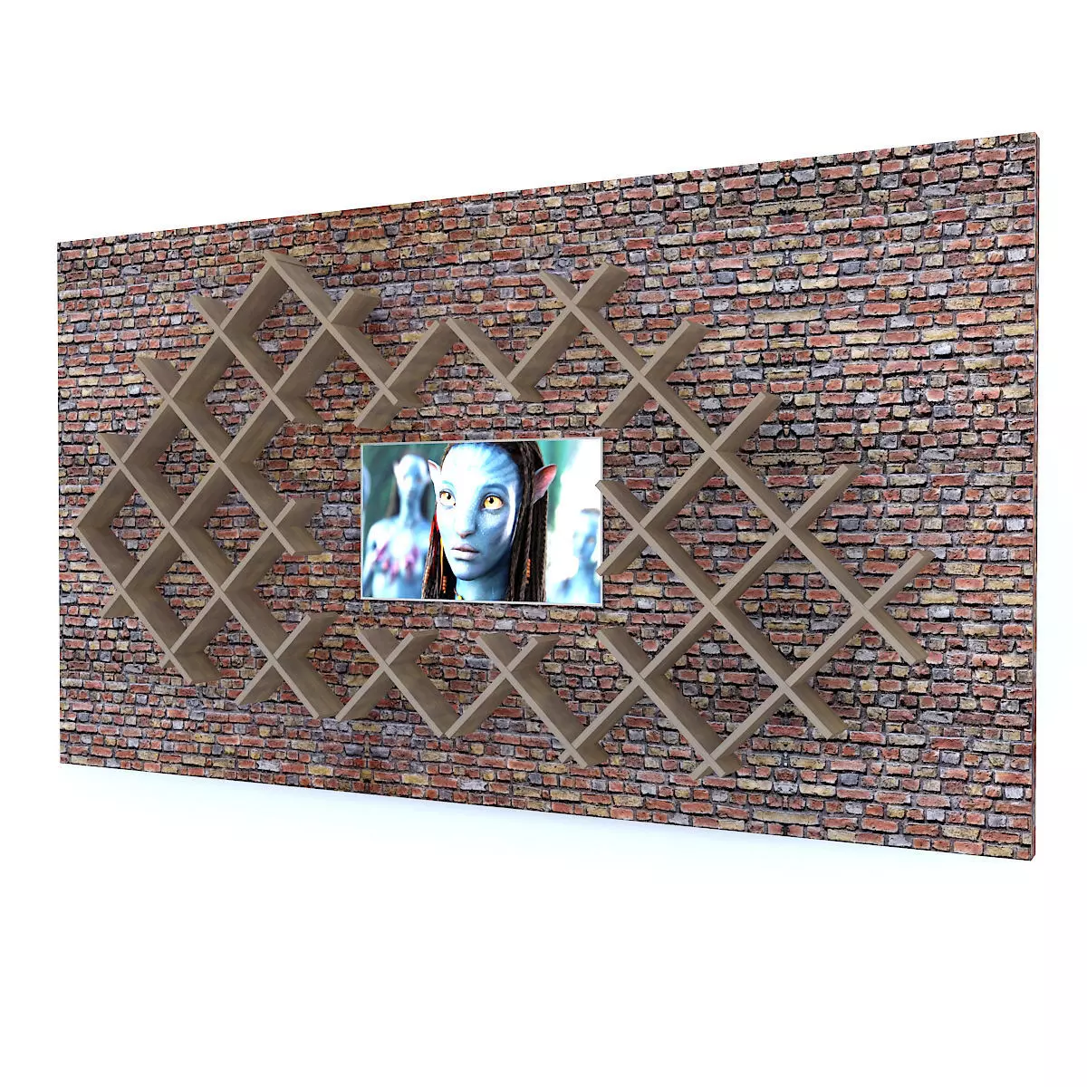 Shelf And Television Free low-poly 3D model