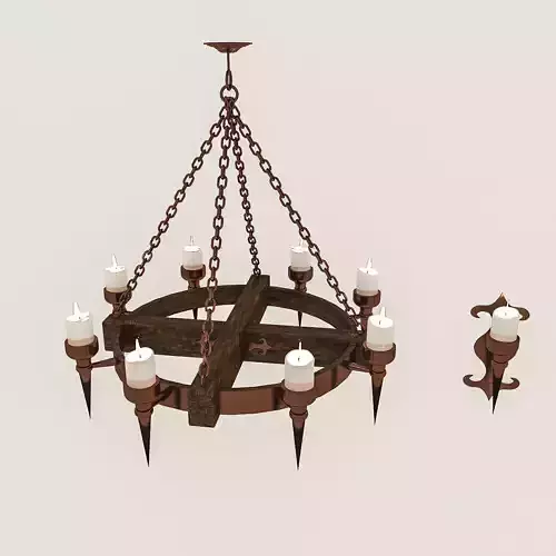 3D Contemporary Ceiling Light Low-poly 3D model