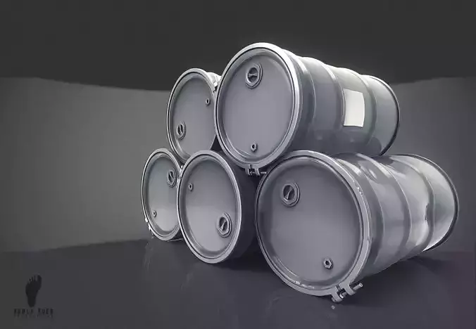 Steel Drum Barrels 3D model