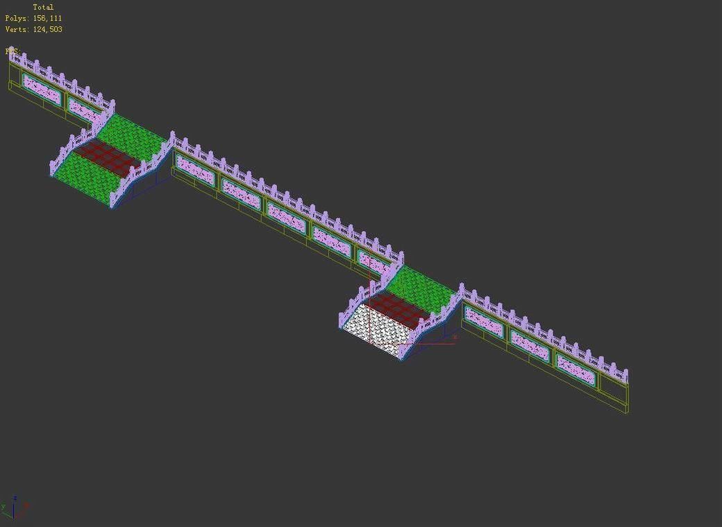 Game Basilica - Stairs 034 3D model_4