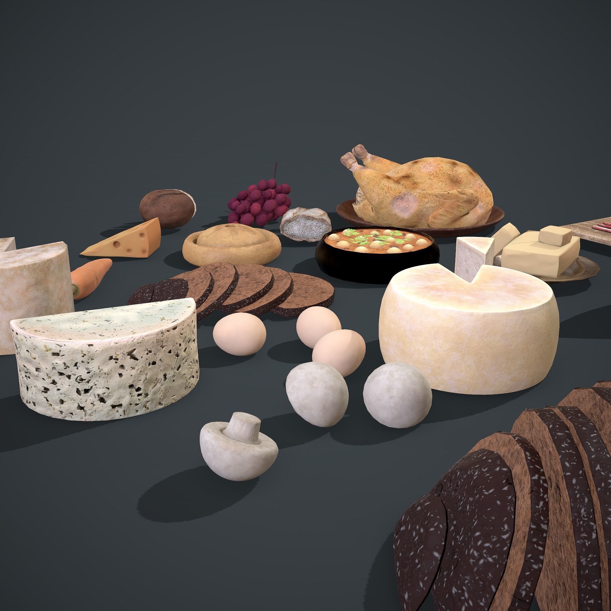 Medieval Food Pack 3D Model Collection_22