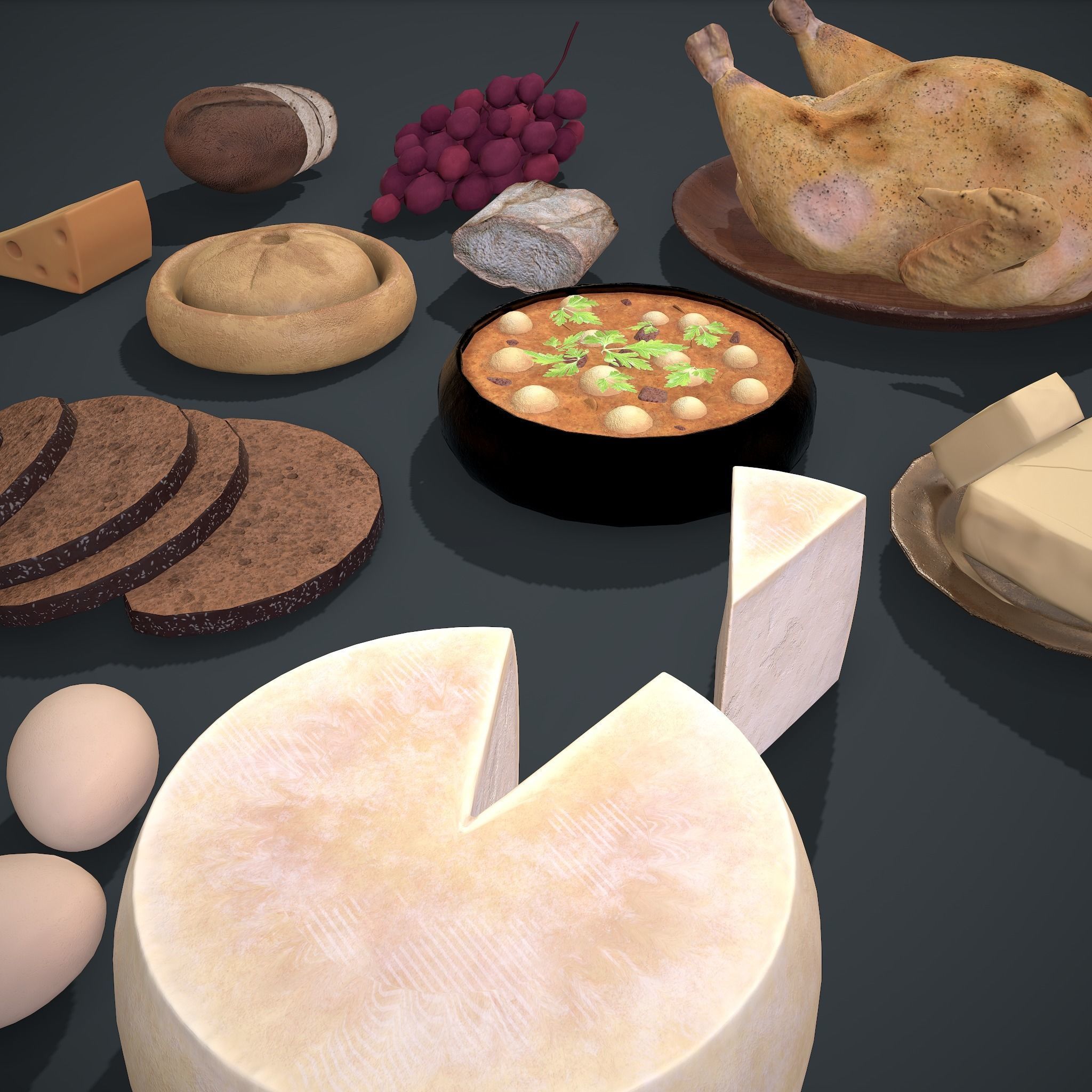 Medieval Food Pack 3D Model Collection_36