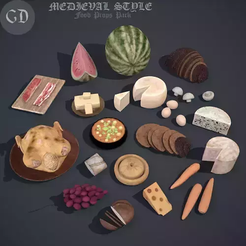 Medieval Food Pack 3D Model Collection