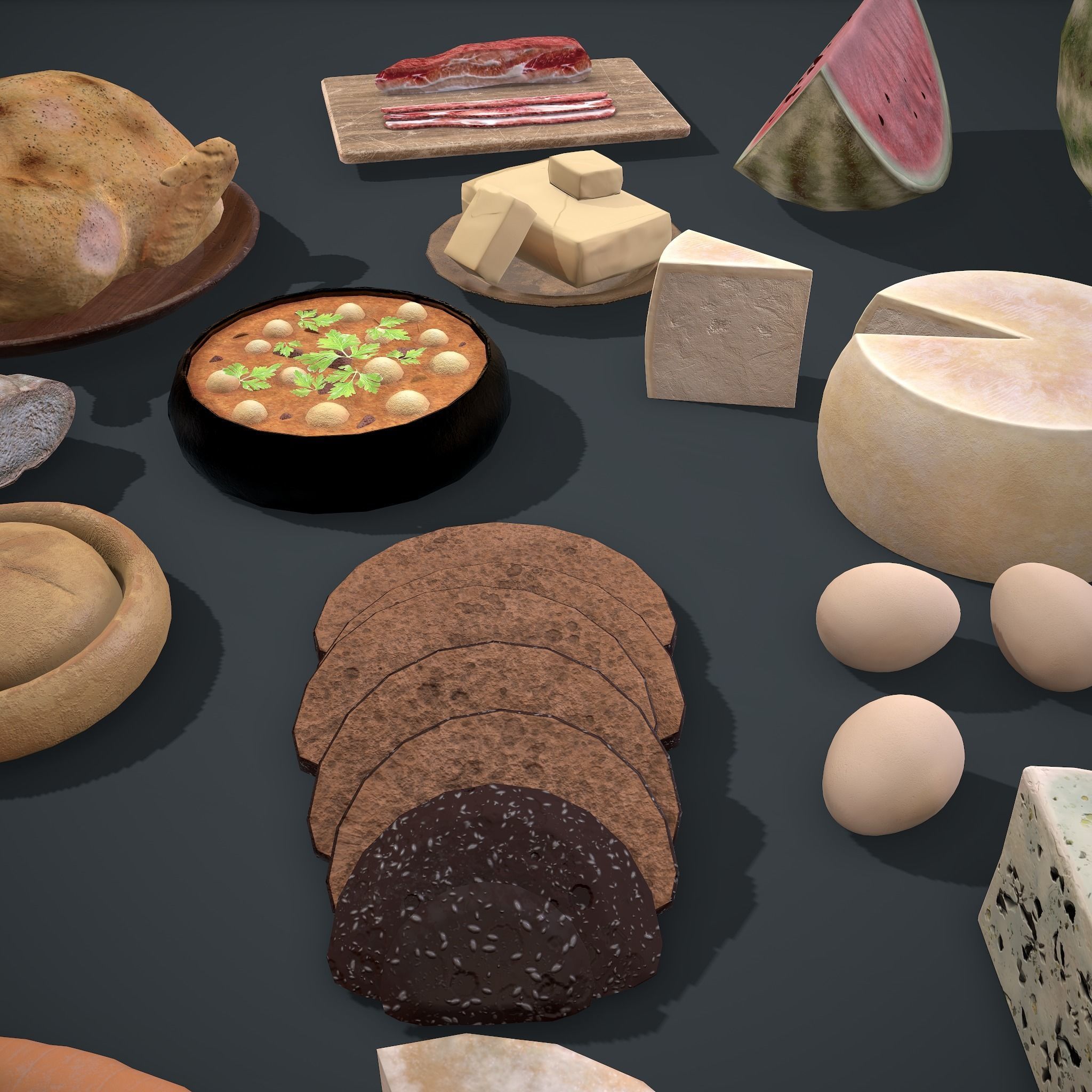 Medieval Food Pack 3D Model Collection_48