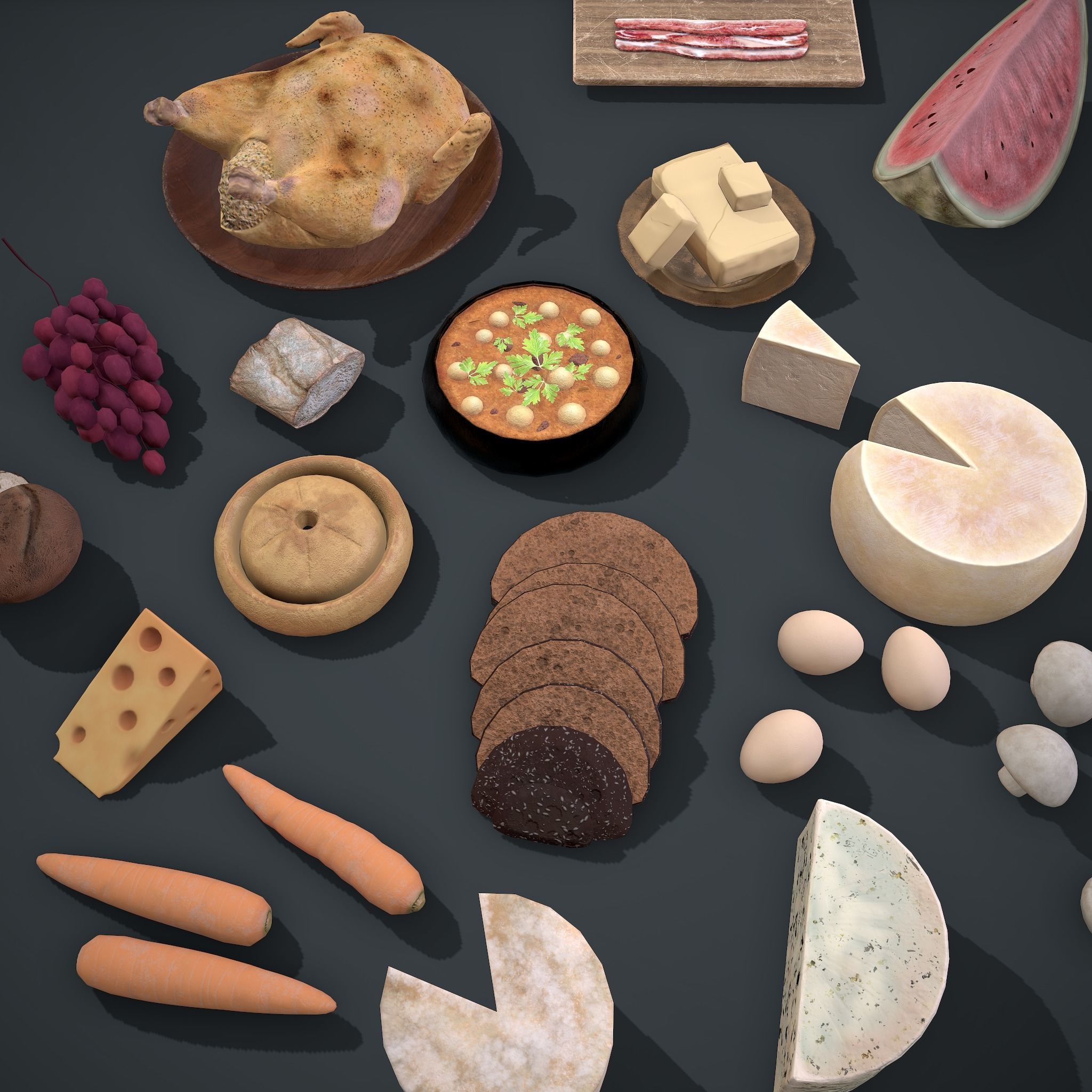 Medieval Food Pack 3D Model Collection_42